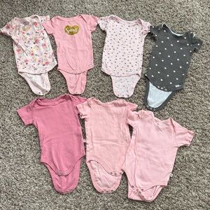 Assorted Pink and Gray Kids One Pieces